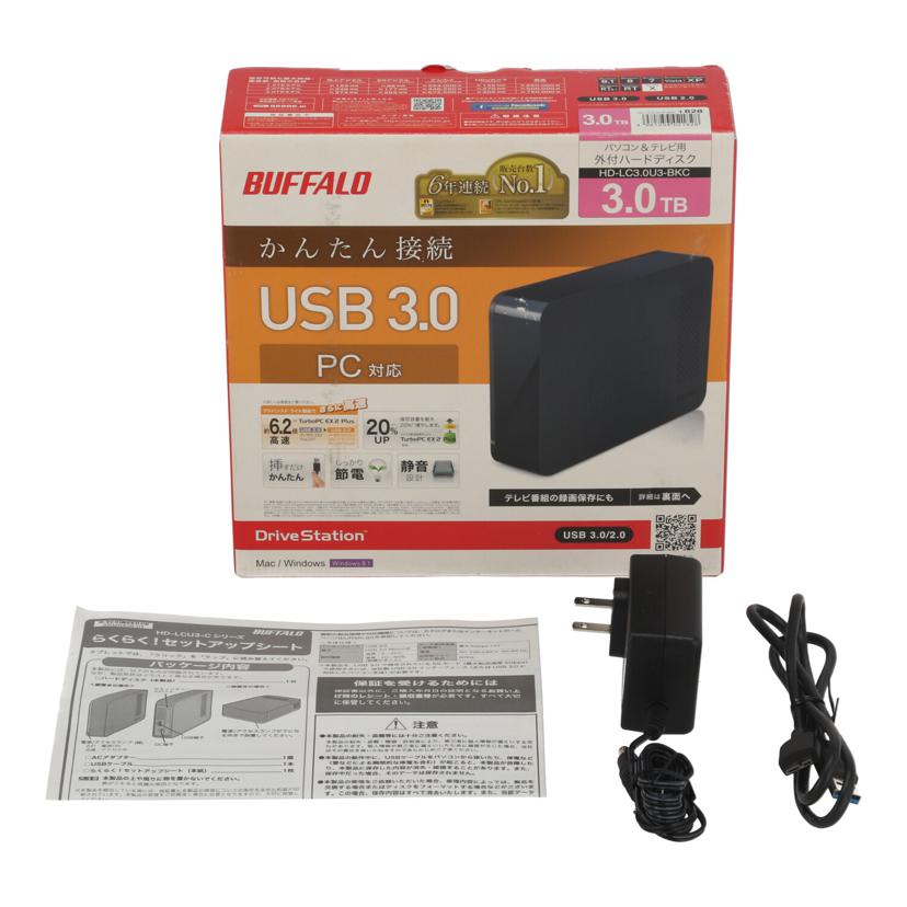BUFFALO バッファロー　/外付けHDD　3TB/HD-LC3.0U3-BKC//10218250240306/Bランク/62