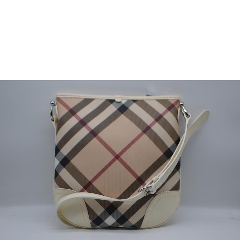 BURBERRY バーバリー/ノバチェックレザーショルダー／ホワイト//ABランク/89