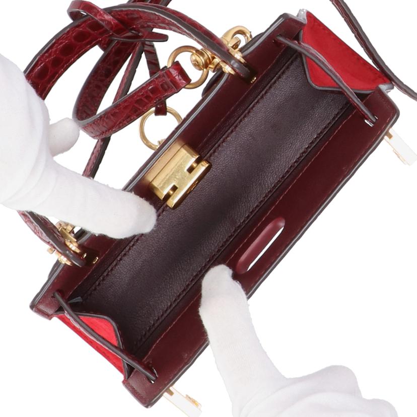 TORY　BURCH トリーバーチ/Lee　Radziwill　クロコ型押しミニショルダー//Aランク/91