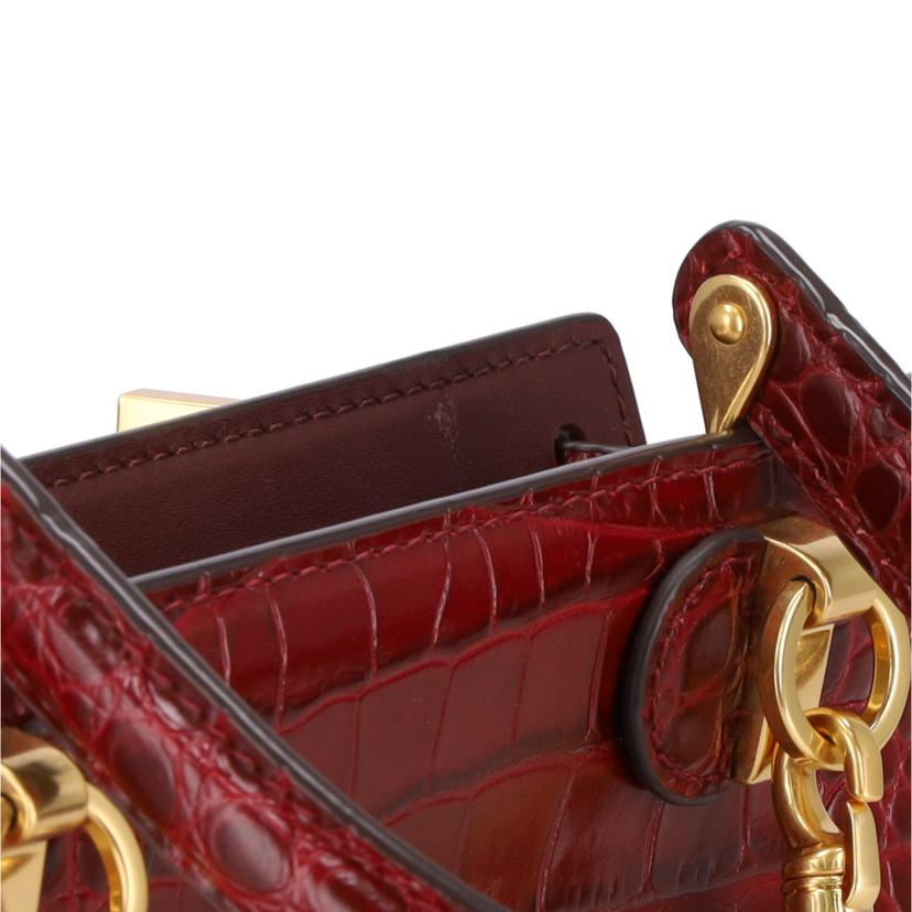 TORY　BURCH トリーバーチ/Lee　Radziwill　クロコ型押しミニショルダー//Aランク/91