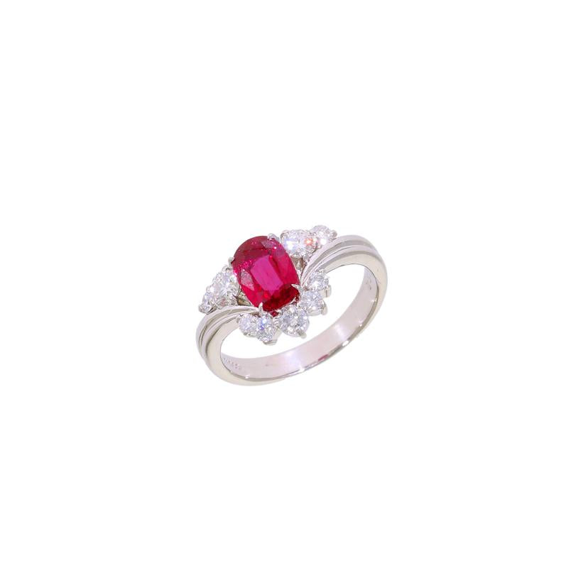 /◎Pt900ルビーダイヤリング1．388／D0．52ct//Aランク/59