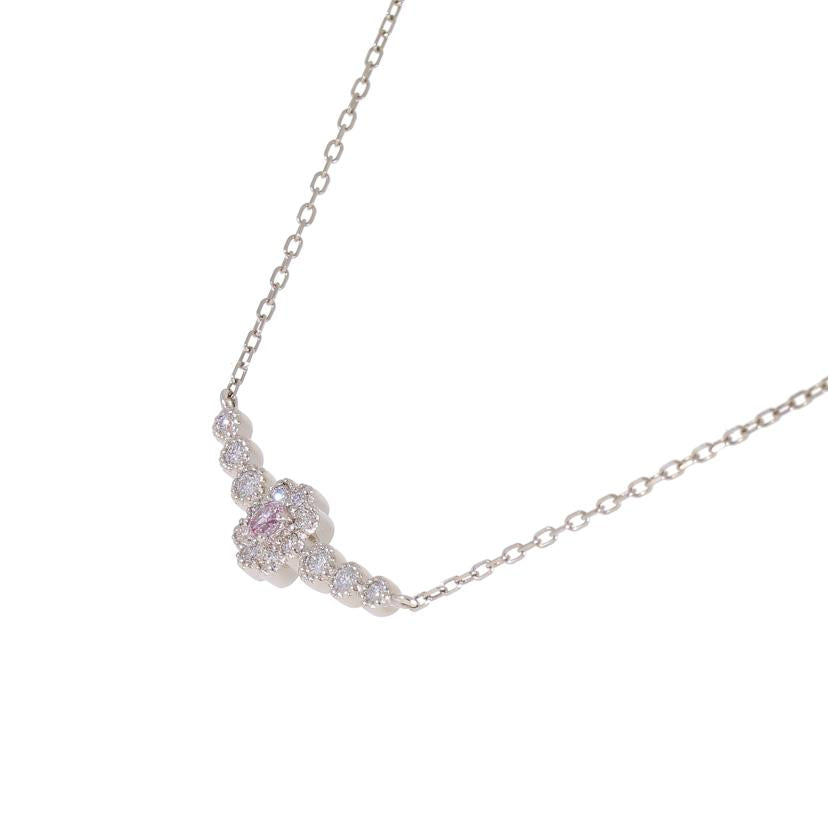 /◎　Pt950／850ピンクダイヤネックレス0．049／0．165ct//Aランク/59