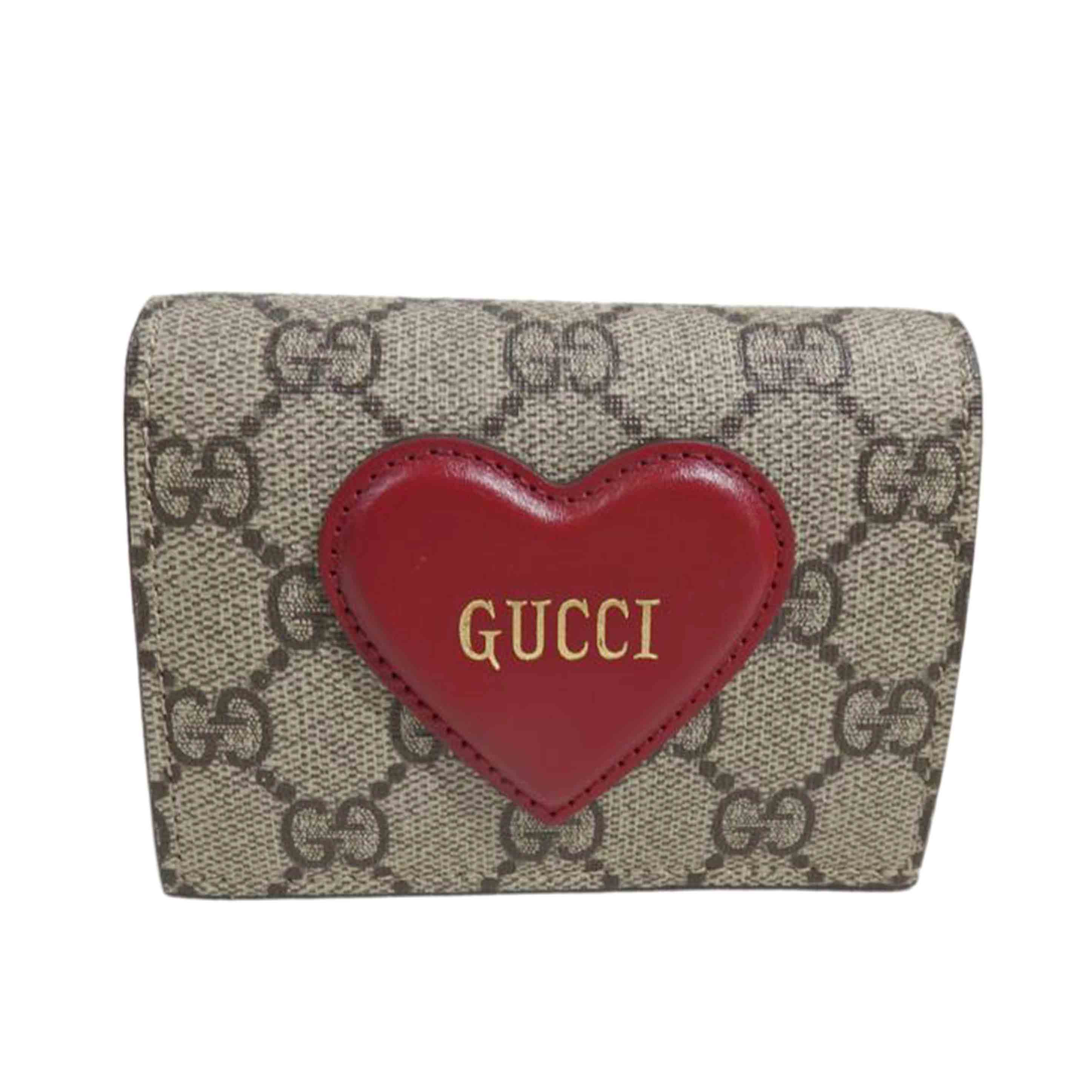GUCCI グッチ/GGスプリーム／ハートモチーフ／コンパクト財布/648848//095*/SAランク/84