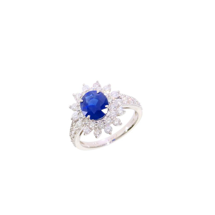 /◎PT950サファイアダイヤリング2．090／D0．99ct//Aランク/59