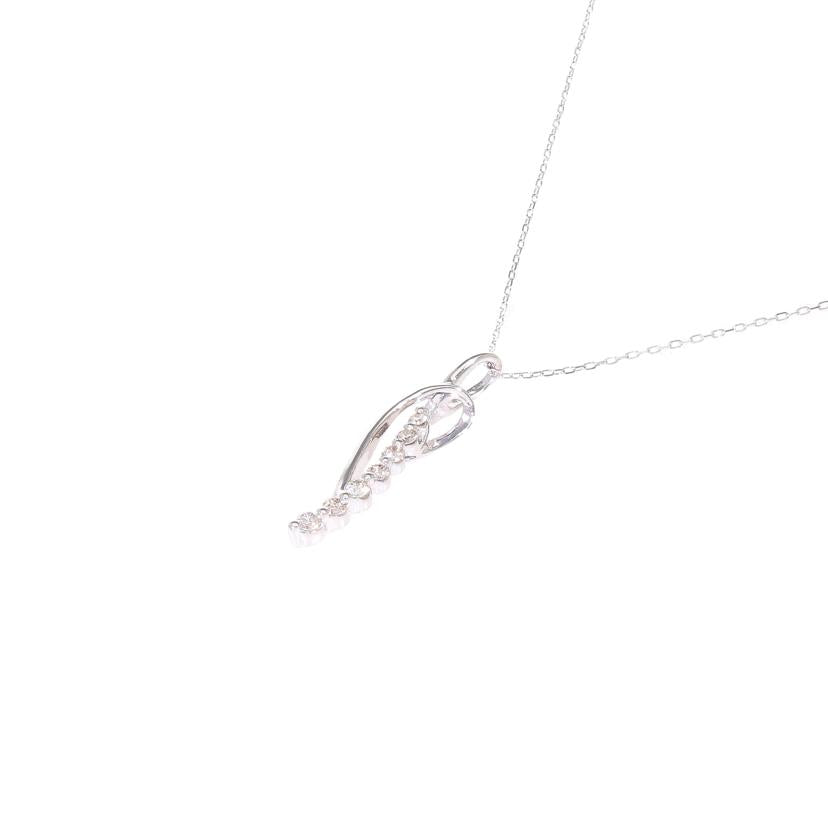 /　K18WGダイヤネックレス0．10ct//Aランク/64