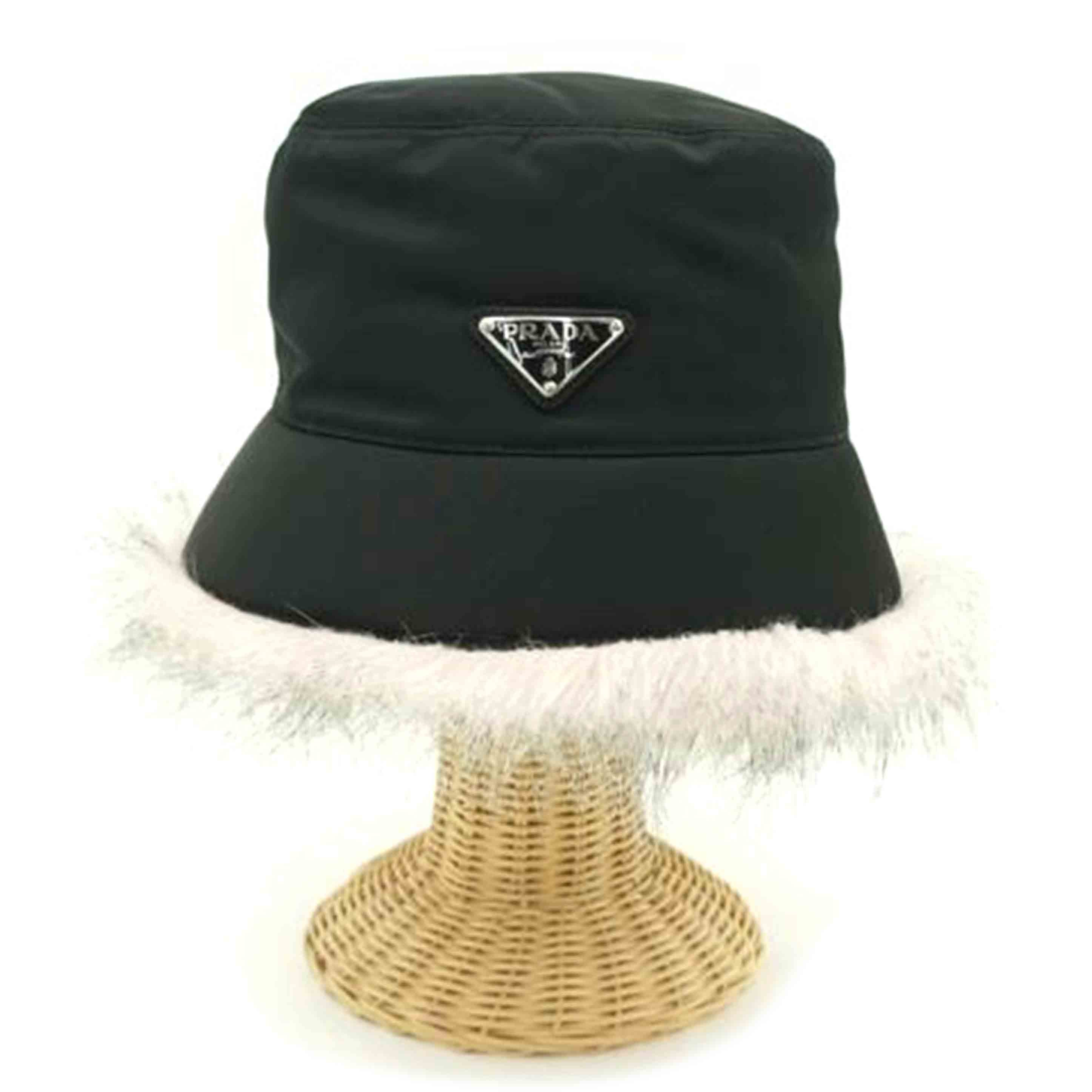 PRADA プラダ/PRADA／ファー付ナイロンベゲットハット／S/1HC137//Sランク/75