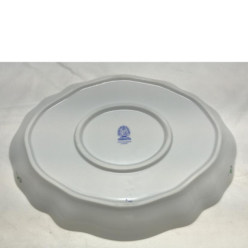 HEREND ヘレンド/アポニー・グリーン オーバルディッシュ//ABランク/51