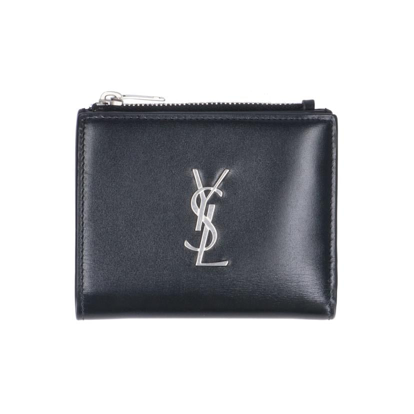 YSL イヴサンローラン/YSLロゴ　レザー二つ折り財布/575726//Aランク/70