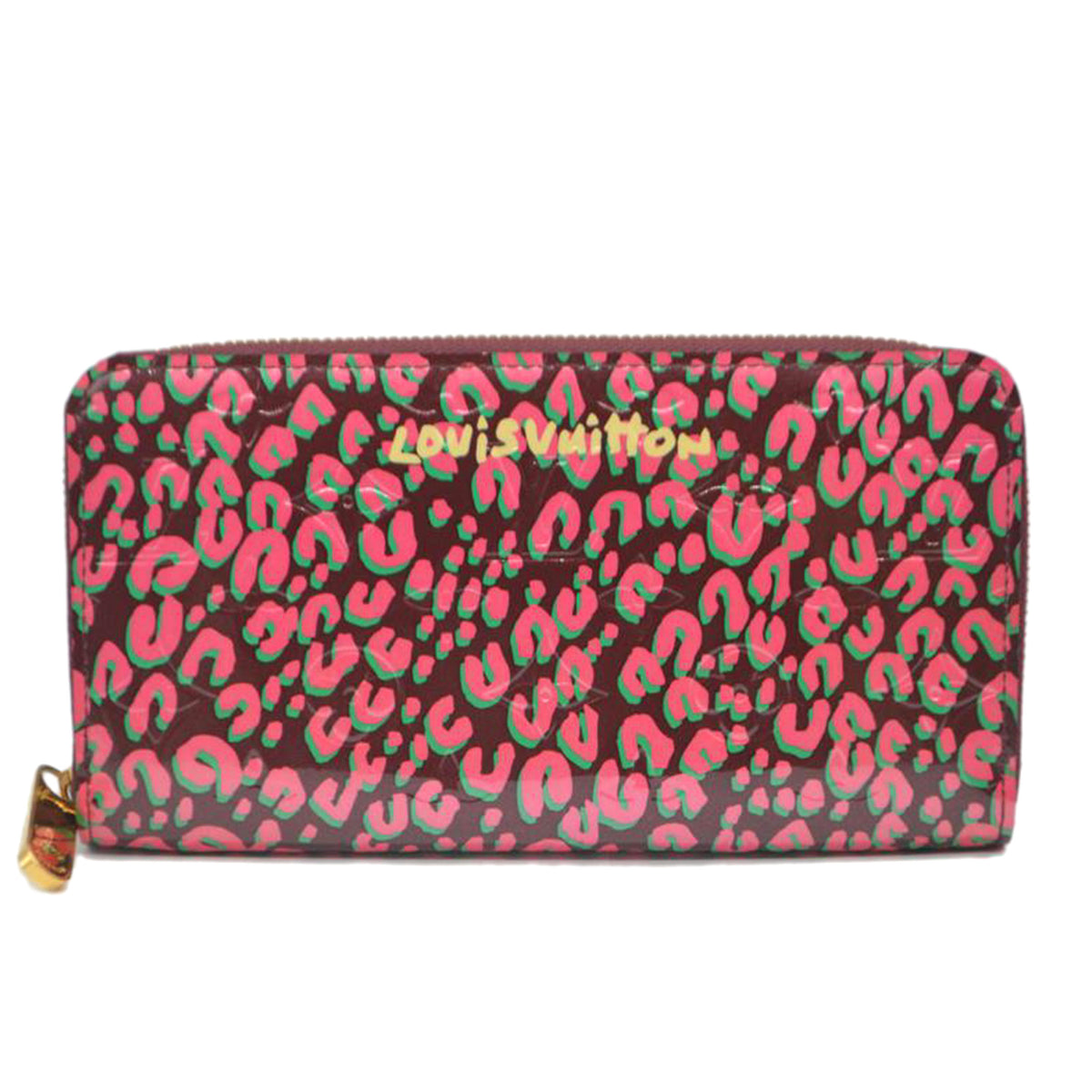 LOUIS VUITTON ルイヴィトン/ジッピーウォレット/ヴェルニ/レオパード/ルージュフォーヴィスト/M91477//CA0***/Aランク/89