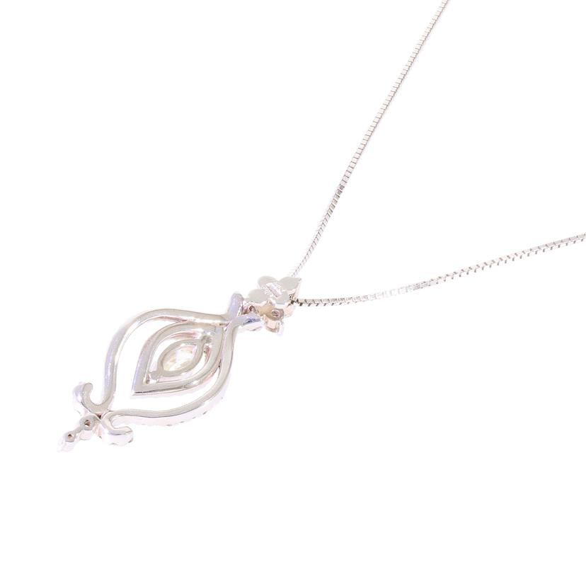 /　◎K18WGダイヤネックレス0．301／0．51ct//Aランク/59