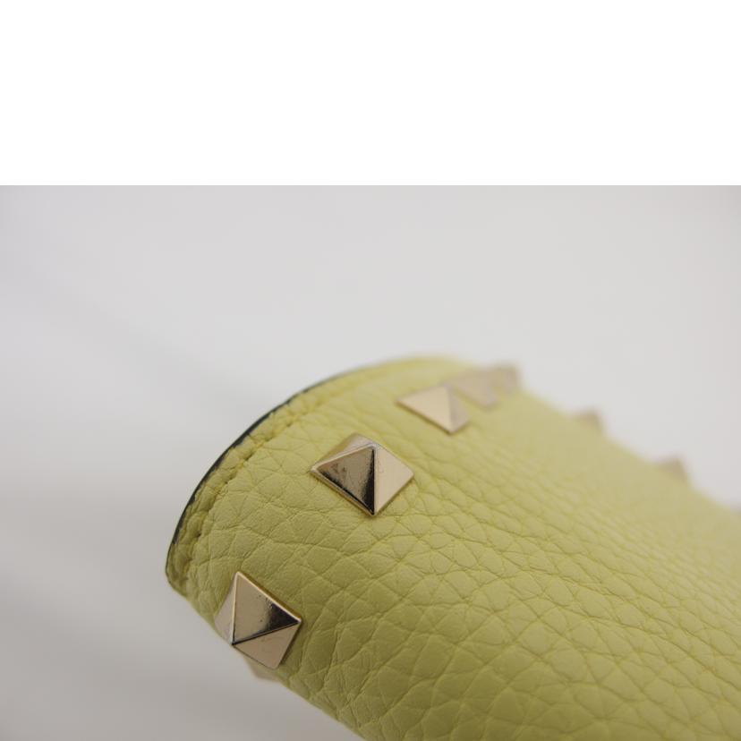ＶＡＬＥＮＴＩＮＯ バレンティノ/ロックスタッズ／コンパクトウォレット／イエロー//Bランク/04