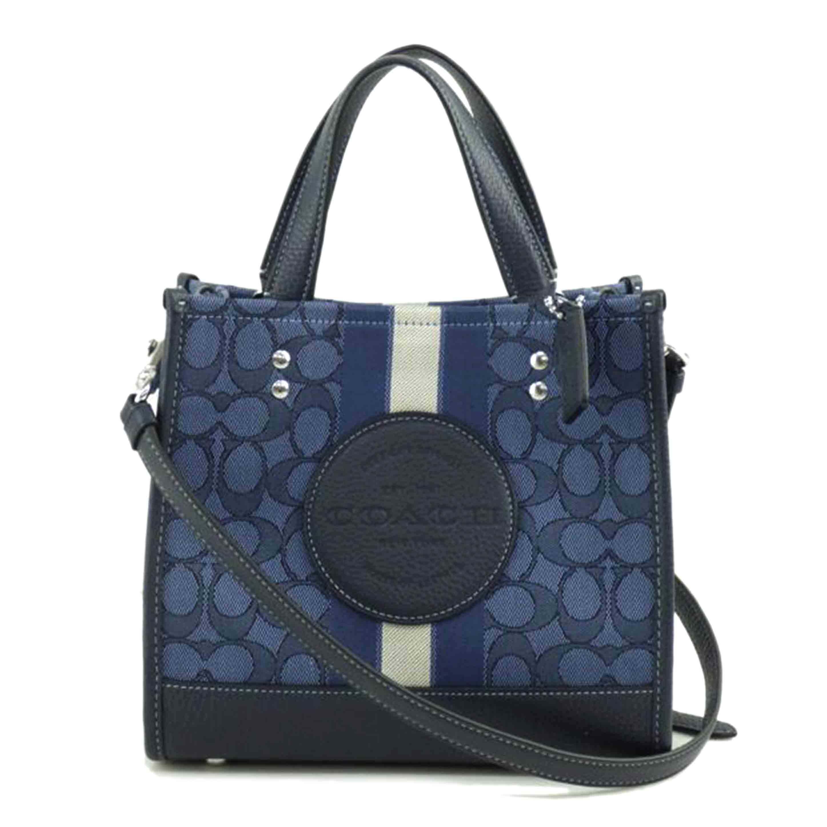 COACH コーチ/シグネチャーデニムレザー2WAYバッグ/C8417//B23**/Aランク/64