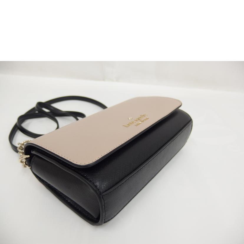 KateSpade ケイトスペード/バイカラーショルダーバッグ／ベージュ×ブラック//Aランク/82