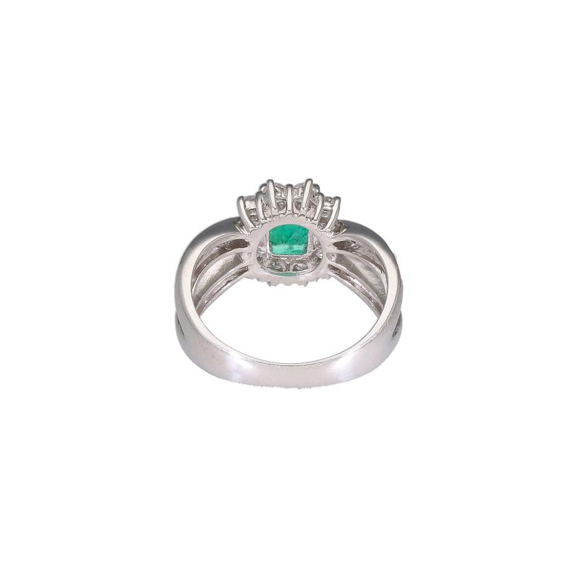 PT900エメラルドダイヤリングE1．12ct//Aランク/69