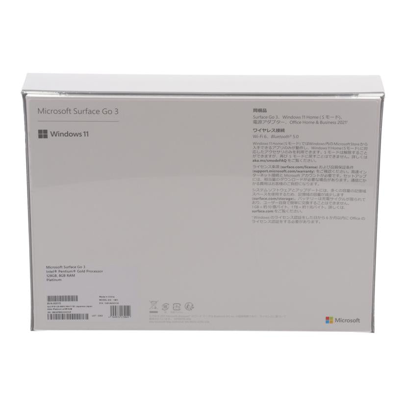Microsoft マイクロソフト　/Surface　Go3　128GB　未使用/8VA-00015//0B34FMD230233F/Sランク/71