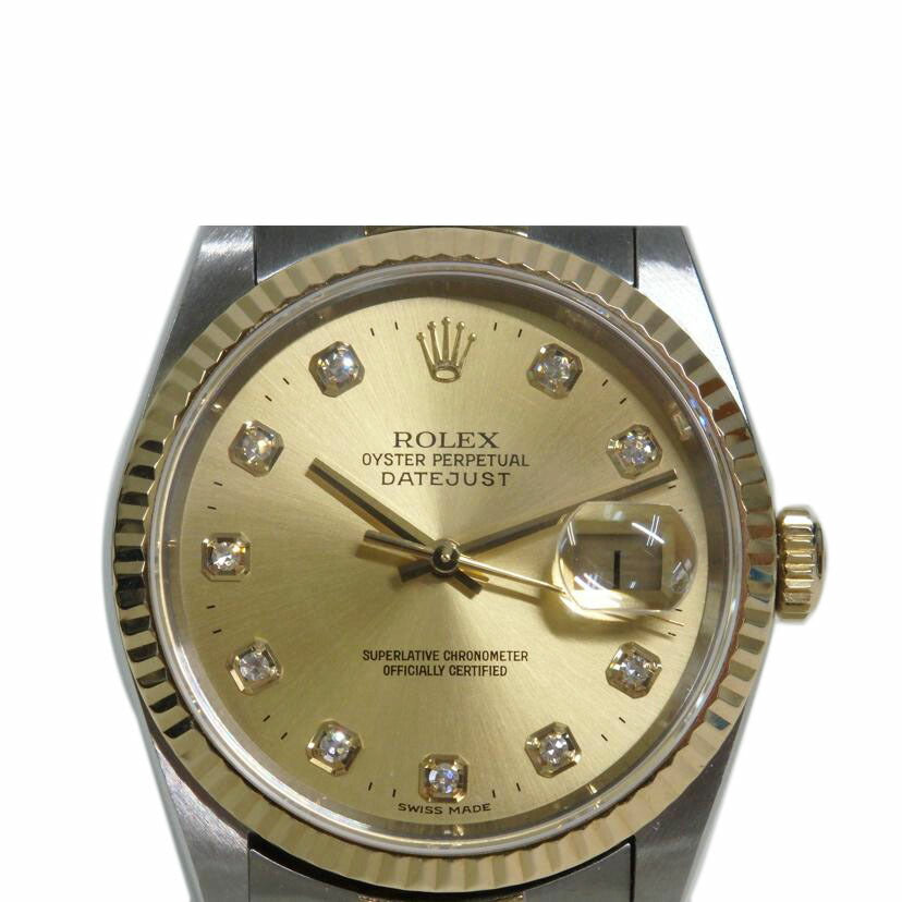 ROLEX ロレックス/デイトジャスト／10Pダイヤ／P番／YG×SS/16233G//P35****/Aランク/84