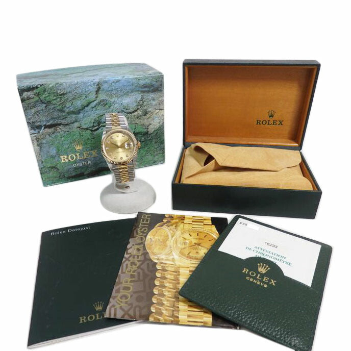 ROLEX ロレックス/デイトジャスト／10Pダイヤ／P番／YG×SS/16233G//P35****/Aランク/84