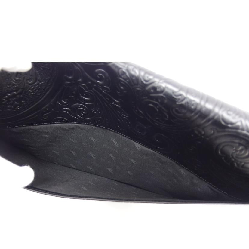 ＥＴＲＯ エトロ/ペイズリー型押し／レザークラッチバッグ／ブラック/1F941//256*/ABランク/04