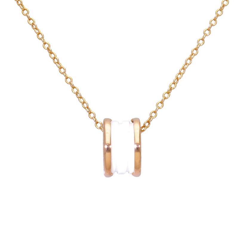 BVLGARI ブルガリ/AU750PG／B－Zero1ホワイトセラミックネックレス/12.7//47-55cm/Aランク/75