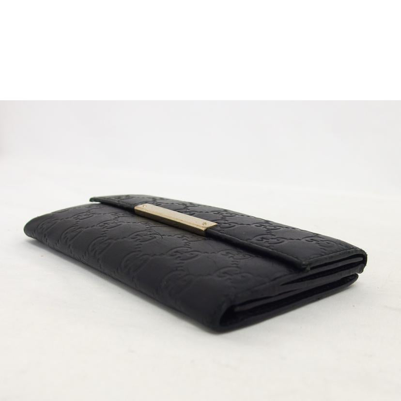 GUCCI グッチ/グッチシマ／Wホック長財布／ブラック/112715//288*/Bランク/04