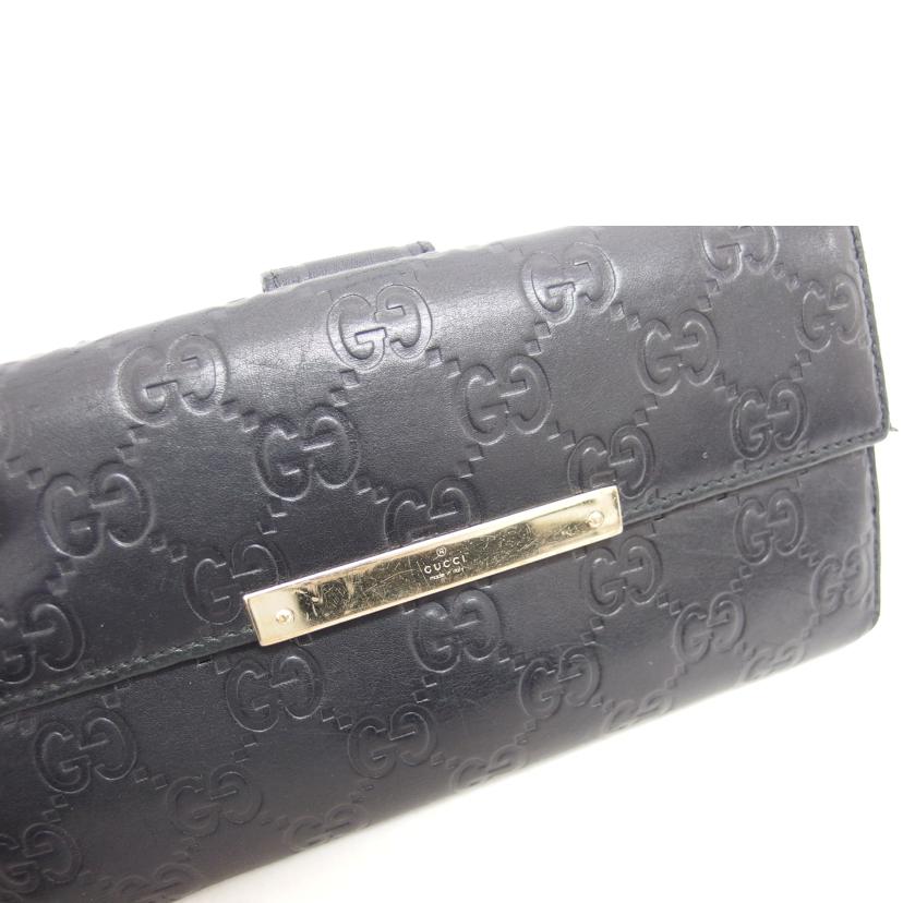 GUCCI グッチ/グッチシマ／Wホック長財布／ブラック/112715//288*/Bランク/04