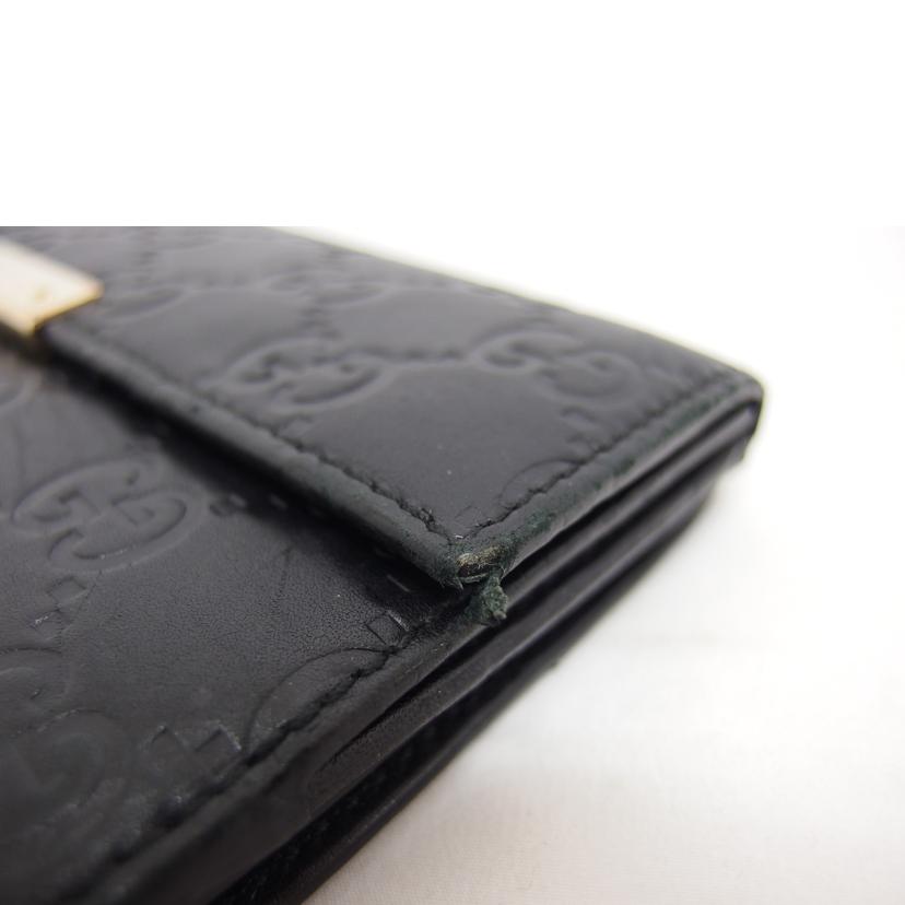 GUCCI グッチ/グッチシマ／Wホック長財布／ブラック/112715//288*/Bランク/04