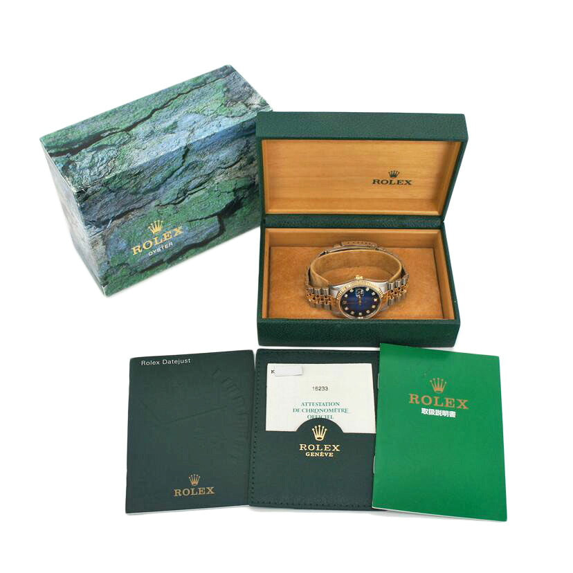 ROLEX ロレックス/デイトジャスト10Pダイヤ／ブルーグラデーション／K番/16233G//K61**********/Aランク/84