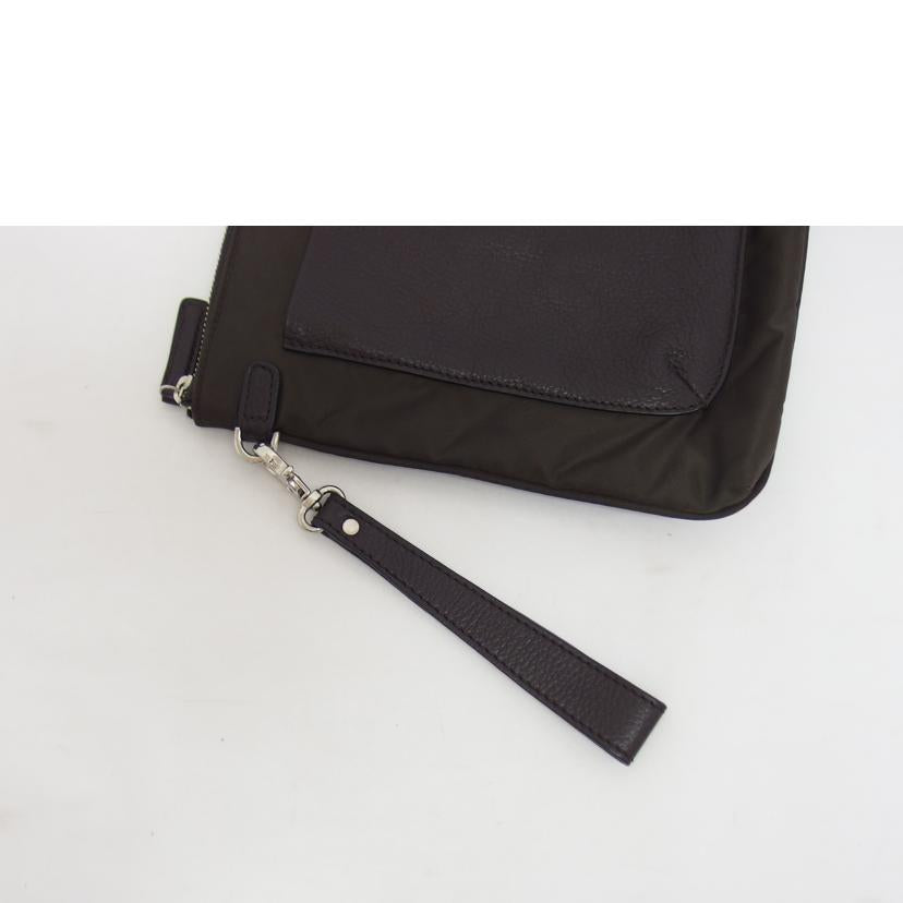 Daniel＆Bob ダニエル＆ボブ/ナイロンレザー／クラッチバッグ／ブラウン／JR高島屋別注//ABランク/04