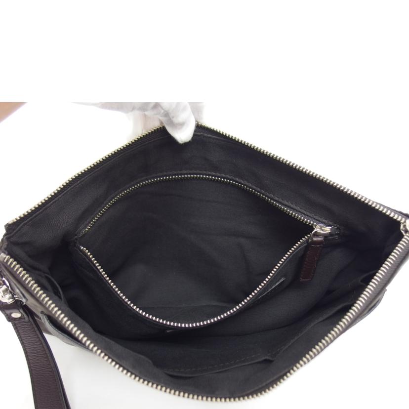 Daniel＆Bob ダニエル＆ボブ/ナイロンレザー／クラッチバッグ／ブラウン／JR高島屋別注//ABランク/04