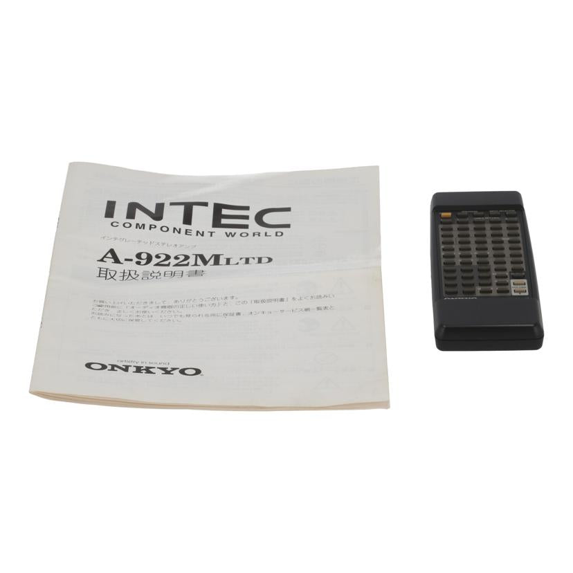 ONKYO オンキヨー　/プリメインアンプ/A-922M LTD//13Z2911023/Bランク/70