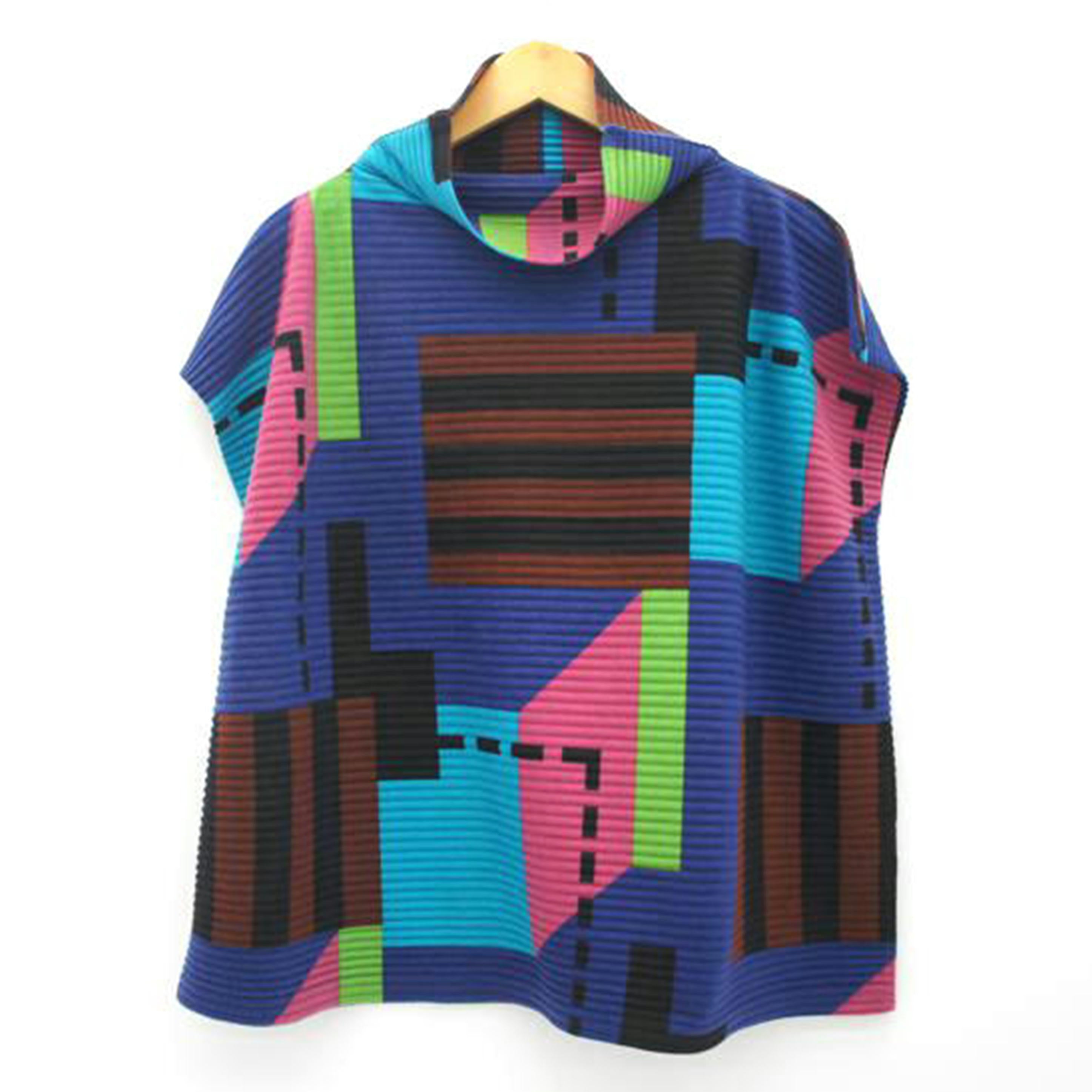 me　ISSEY　MIYAKE ミーイッセイミヤケ/カラフルプリントハイネックカットソー/MI83JK491//ABランク/09