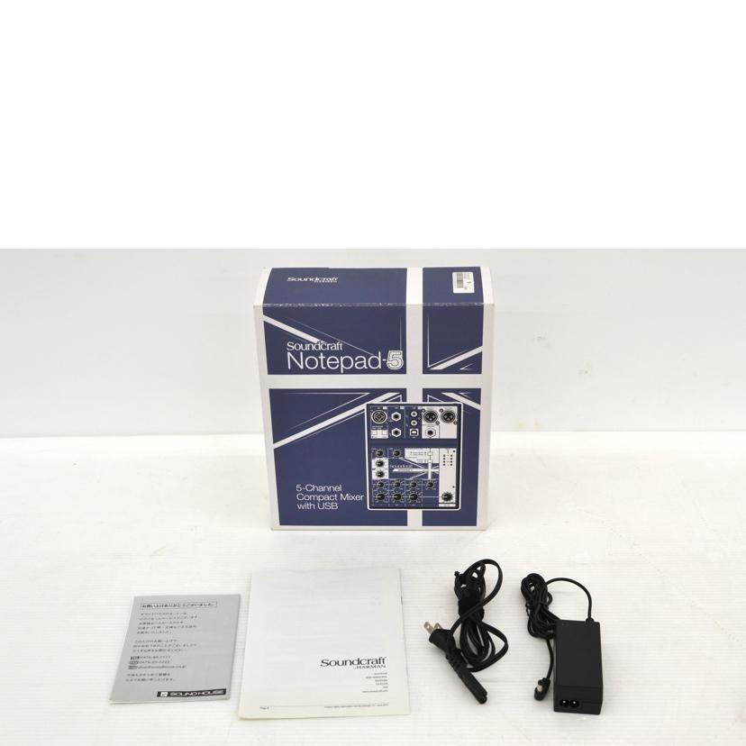 sound　craft サウンドクラフト/オーディオインターフェース付ミキサー/Notepad-5//Aランク/75