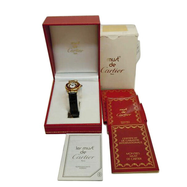 Cartier カルティエ/マストコリゼSM/925/レザーベルト/QZ/W1006654//590*********/Aランク/92