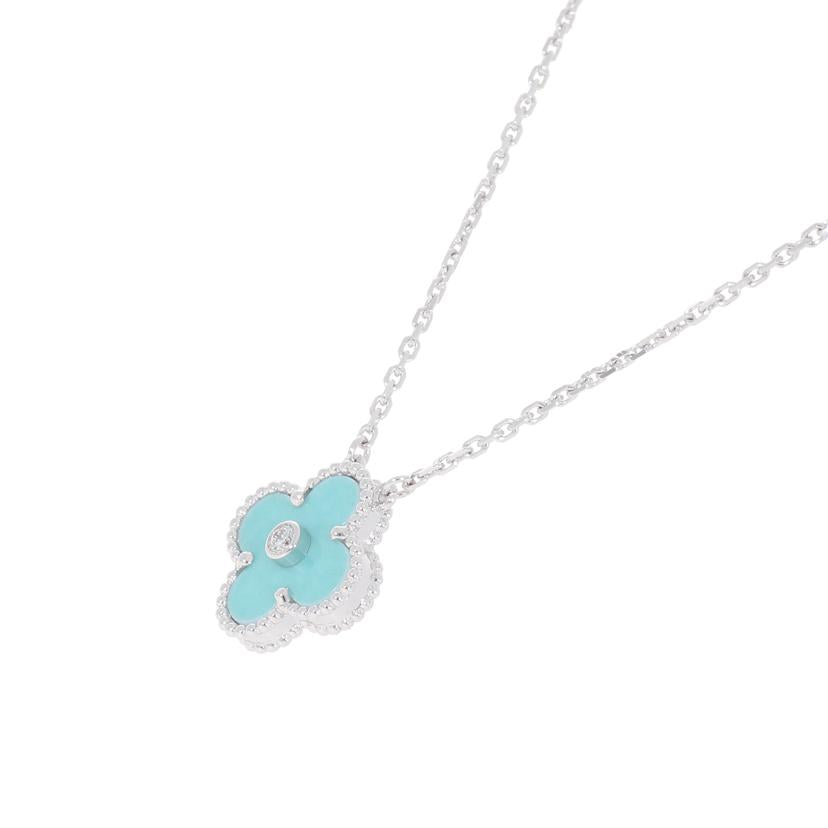 Van Cleef＆A ヴァンクリーヌ/アルハンブラセラドングリーンセーブル・1Pダイヤネックレス/VCARP9RU00//JC986879/Aランク/89
