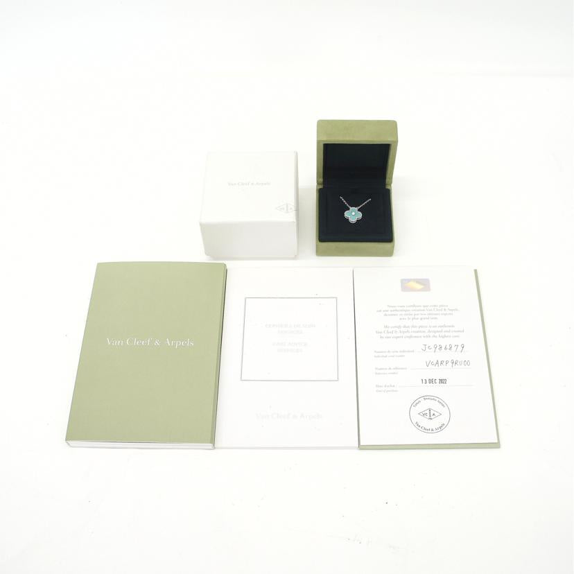 Van Cleef＆A ヴァンクリーヌ/アルハンブラセラドングリーンセーブル・1Pダイヤネックレス/VCARP9RU00//JC986879/Aランク/89