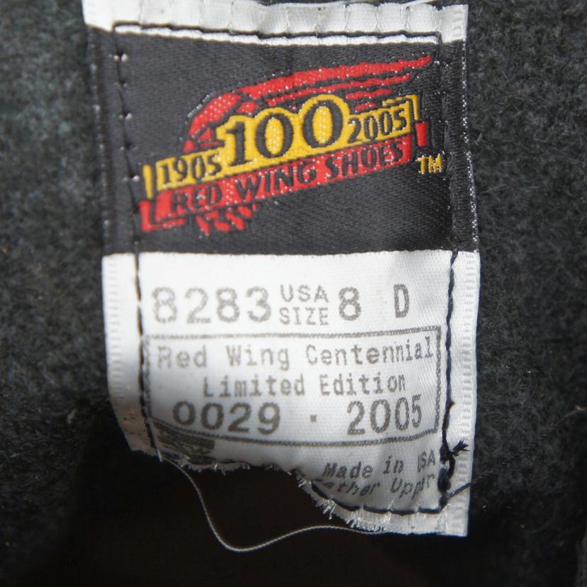 RED　WING レッドウイング/100周年限定／ワークブーツ／レザーソール/8283//ｻｲｽﾞ:8D/SAランク/91