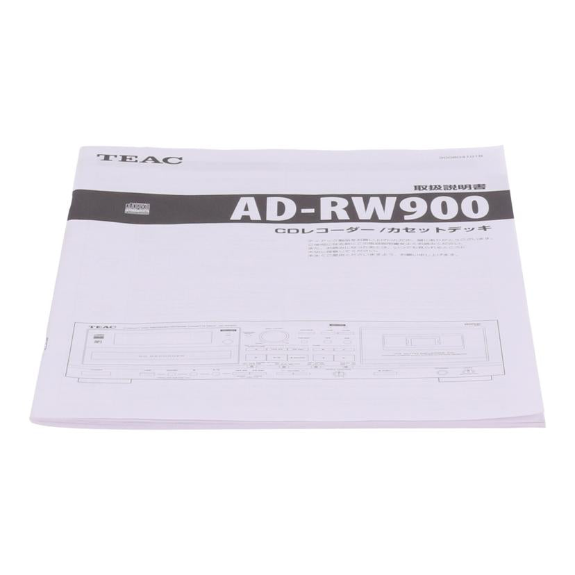 TEAC ティアック　/CDレコーダー／カセットデッキ/AD-RW900//0240544/Bランク/70