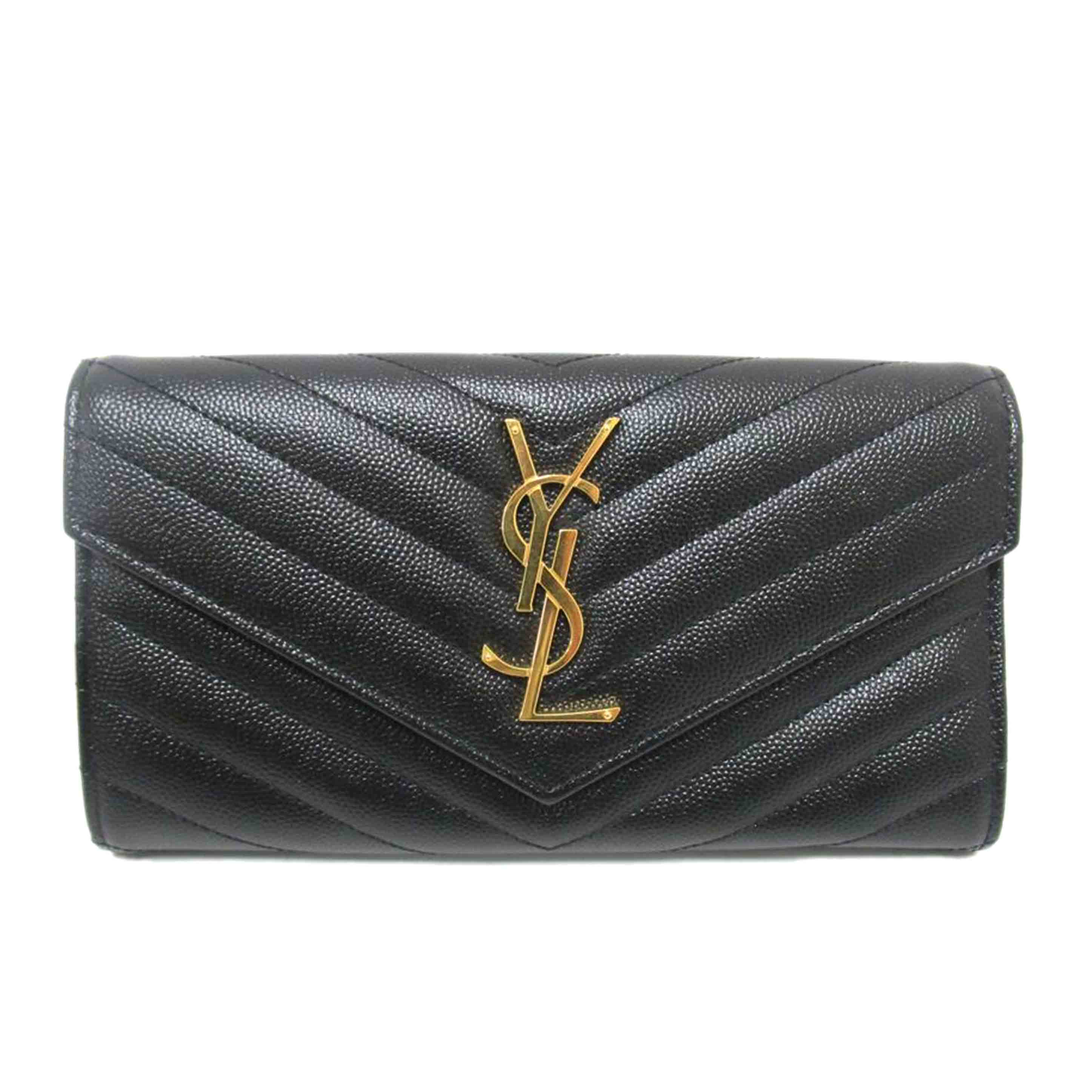 SAINT　LAURENT/　ホック式長財布　/372264//ABランク/63