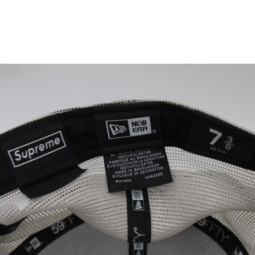 Supreme シュプリーム/×NEWERAメッシュキャップ／ベージュ//Aランク/69