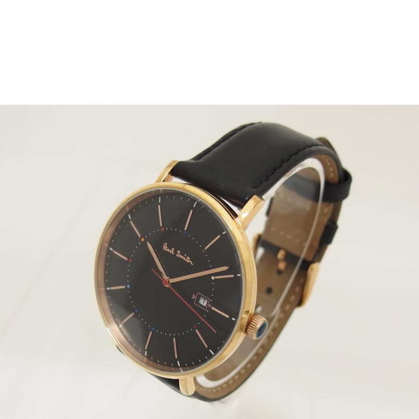 Paul　Smith ポールスミス/ブラック文字盤／デイトウォッチ／クォーツ/P10081//110***/ABランク/04