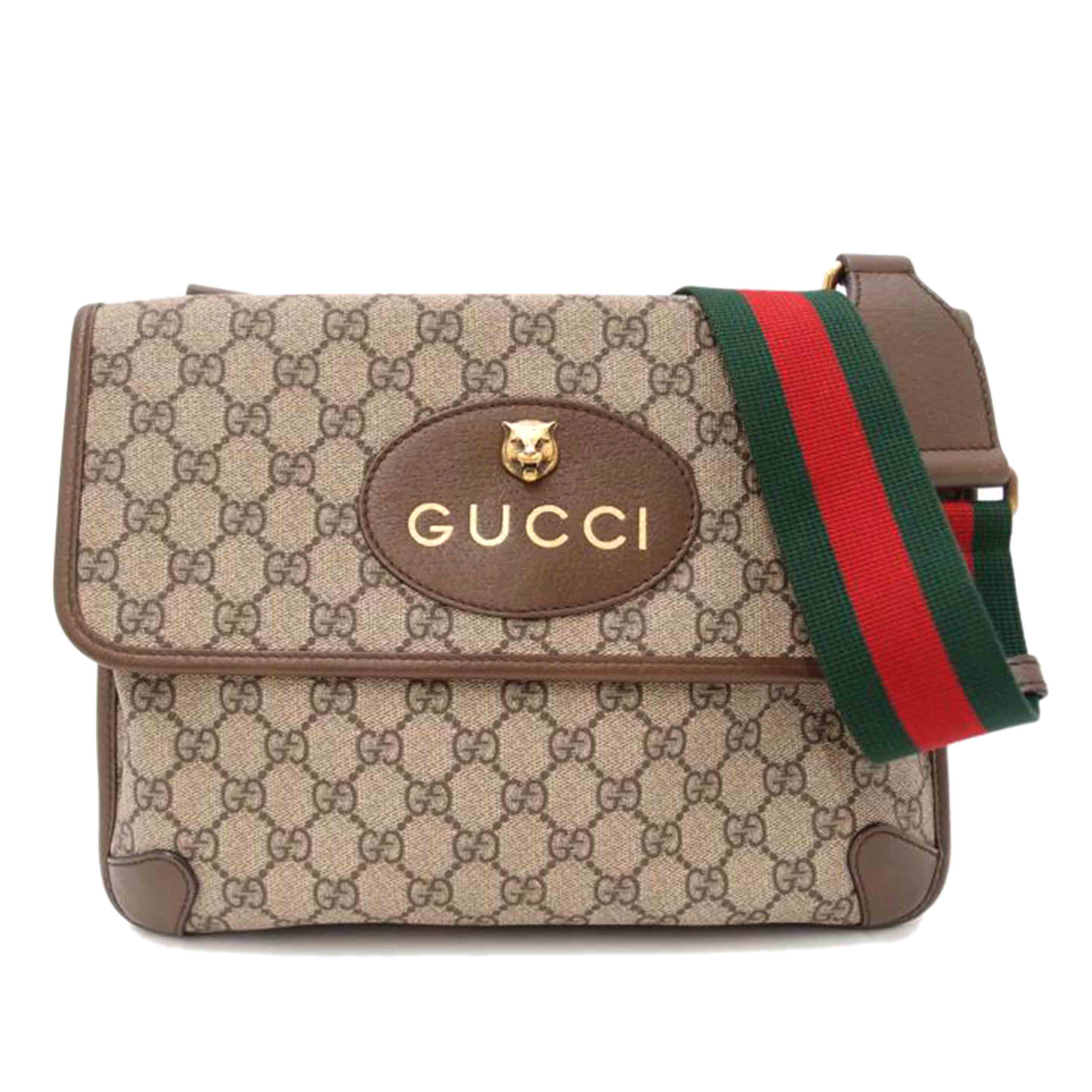 GUCCI　/GGスプリームキャットヘッドショルダー／ブラウン/495654//203***/ABランク/69