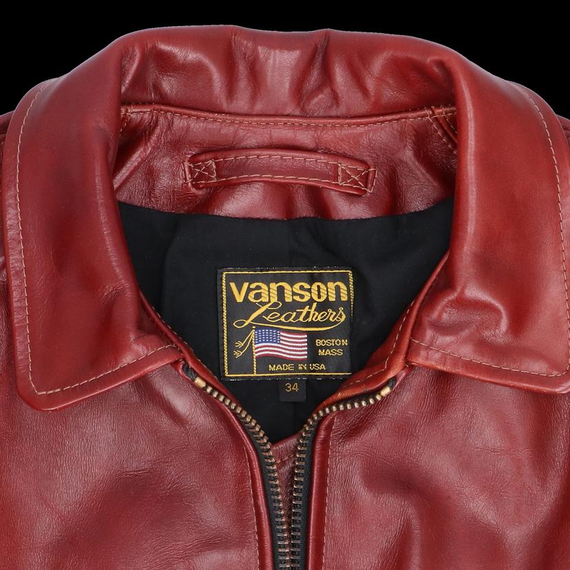 vanson バンソン/レザージャケット／シングルライダース／USA製／サイズ34//ABランク/71