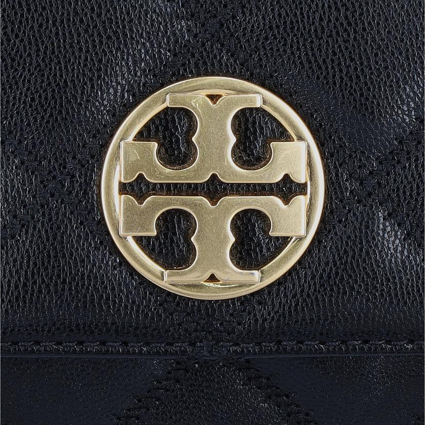 TORY　BURCH ﾄﾘｰﾊﾞｰﾁ/ブラックストーンレザー／ゴールドハードウェア/87863 WILLA//100*****/ABランク/93