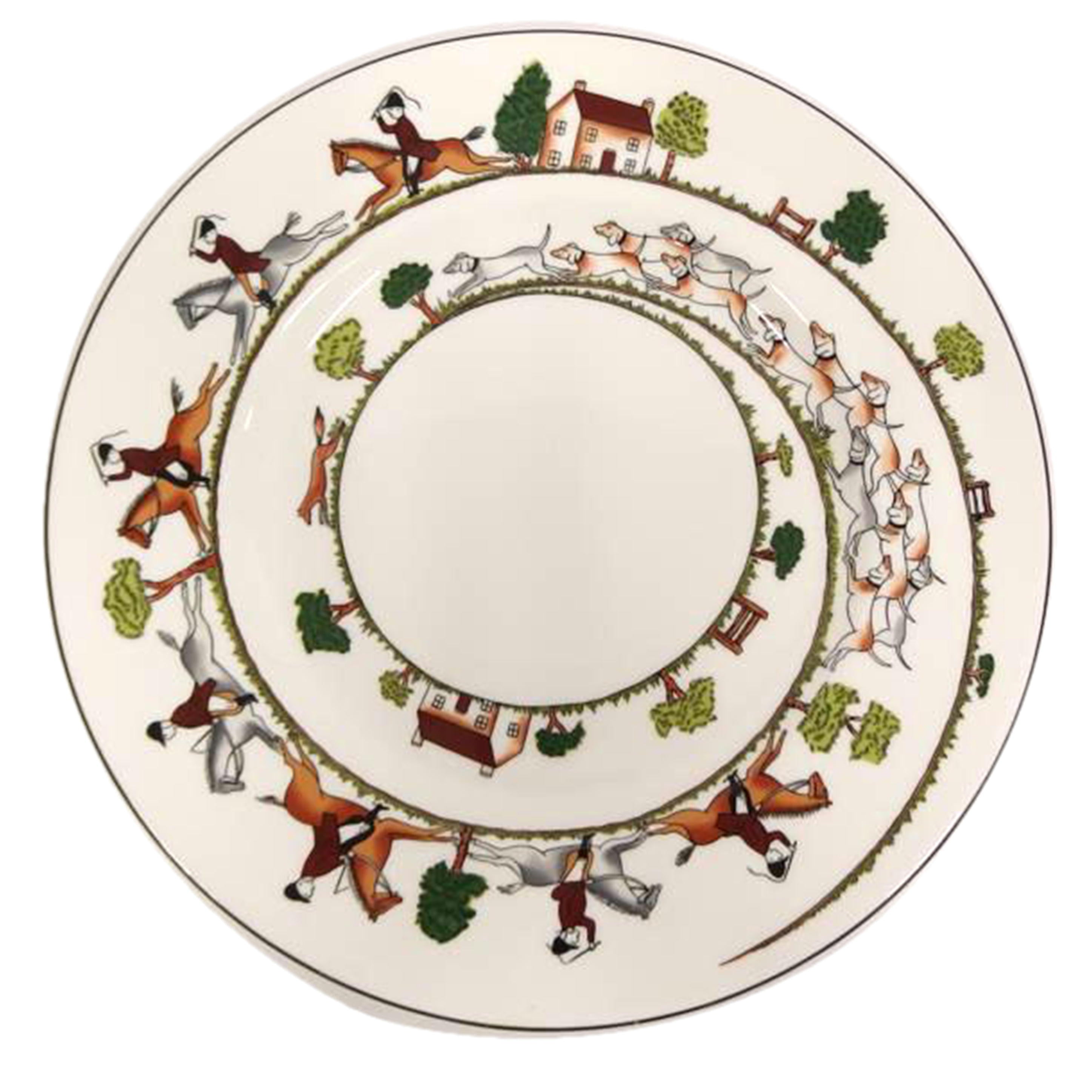 WEDGWOOD　/ハンティングシーン　プレート//Sランク/82