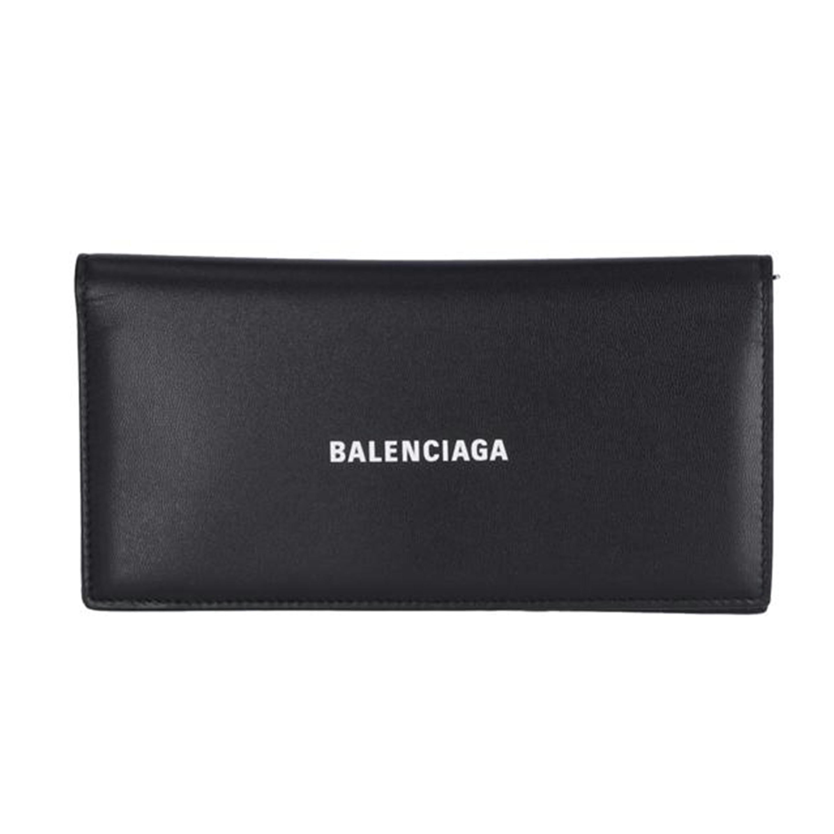 ＢＡＬＥＮＣＩＡＧＡ バレンシアガ　BALENCIAGA　レザー二つ折り長財布　ブラック　メンズ/レザー二つ折り長財布／ブラック/594692//Aランク/37