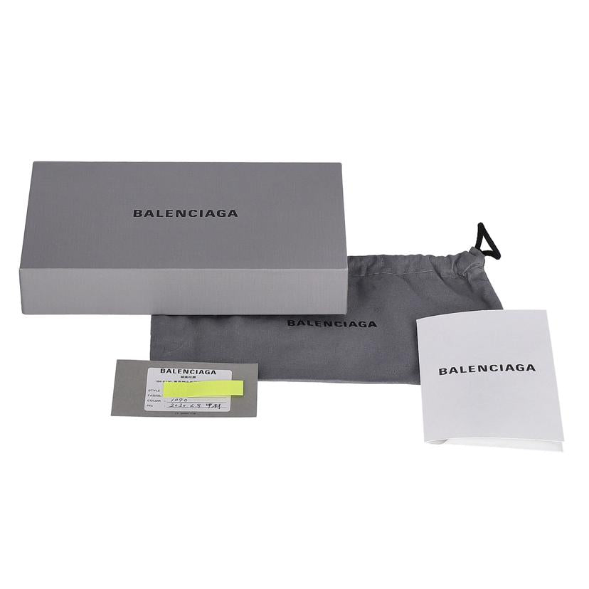 ＢＡＬＥＮＣＩＡＧＡ バレンシアガ　BALENCIAGA　レザー二つ折り長財布　ブラック　メンズ/レザー二つ折り長財布／ブラック/594692//Aランク/37