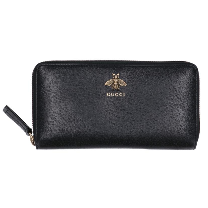 ＧＵＣＣＩ グッチ/アニマリエレザージップアラウンドウォレット/523667 //584046/ABランク/75