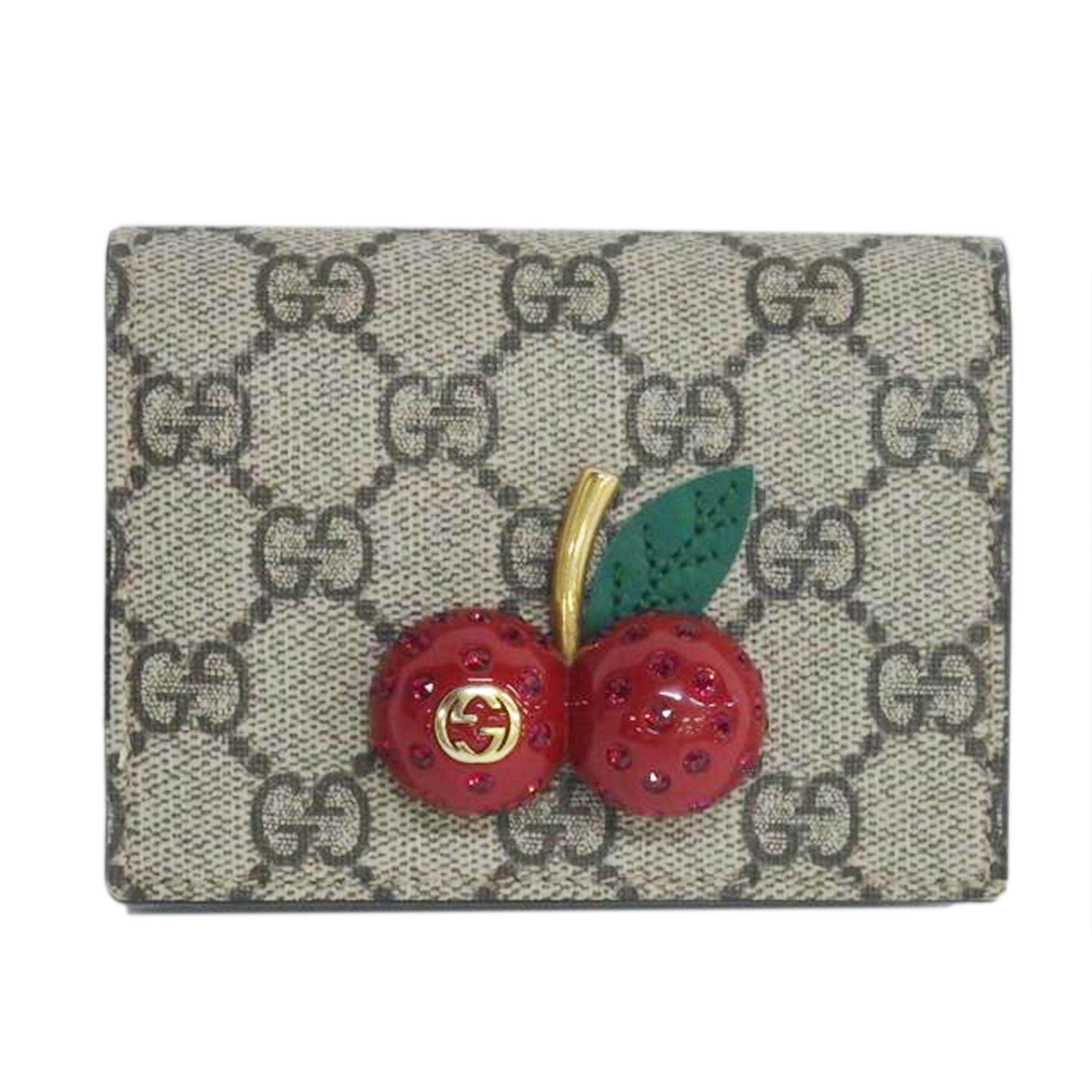 ＧＵＣＣＩ グッチ/ＧＧスプリーム二つ折り財布／チェリー/476050//525040/ABランク/83