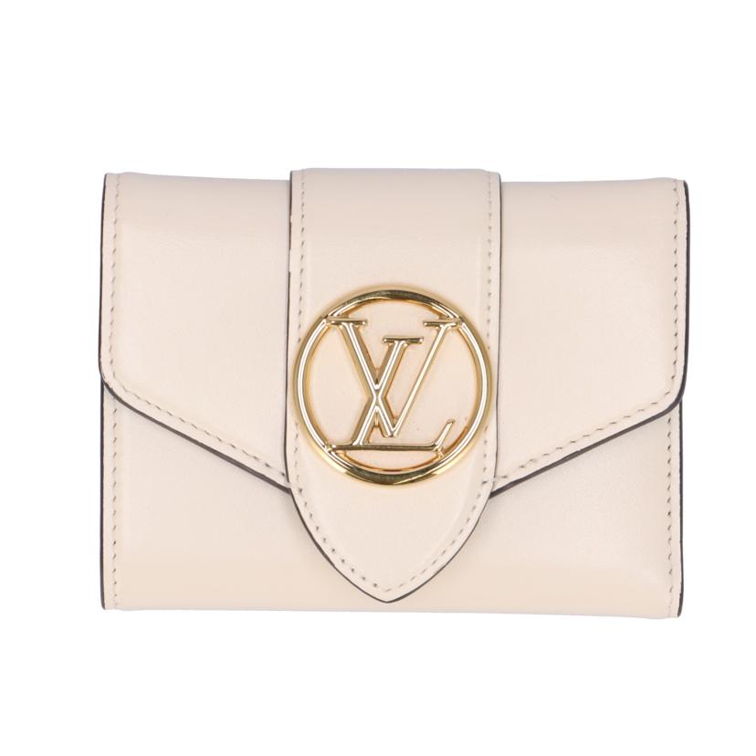 ＬＶ ルイヴィトン　財布　三つ折り　コンパクトウォレット　レザー　レディース　オフホワイト　ライトブルー/ポルトフォイユ・ポンヌフ/M69176//FH5230/ABランク/75