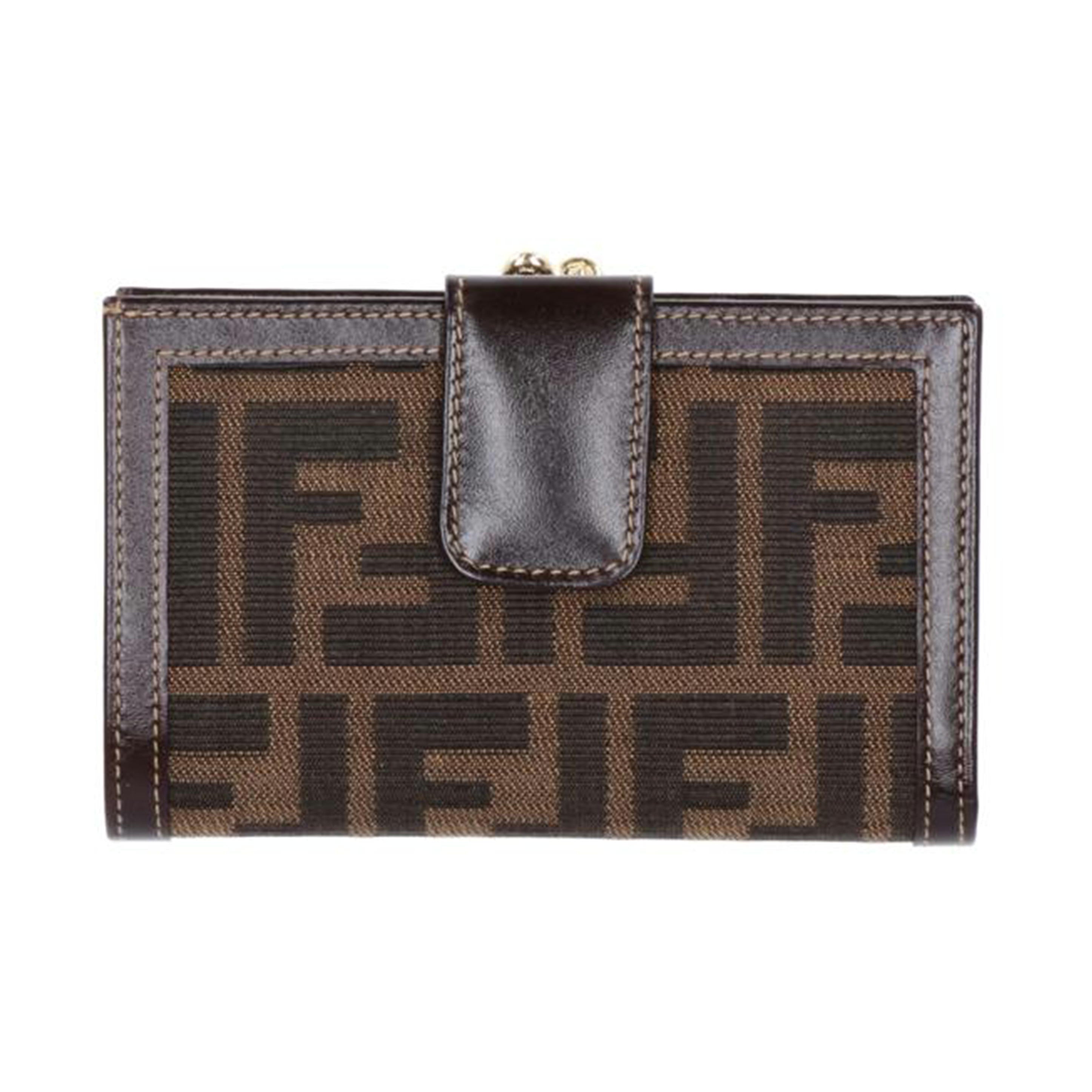 ＦＥＮＤＩ フェンディ/ズッカ柄がま口２つ折り財布/2251-01692・089//Aランク/75